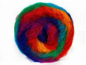 Fiber Content 95% Premium Acrylic, 5% Mohair, Rainbow, Brand Ice Yarns, Yarn Thickness 5 Bulky  Chunky, Craft, Rug, fnt2-67132