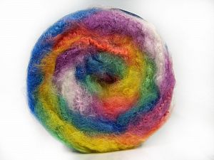 Fiber Content 95% Premium Acrylic, 5% Mohair, Rainbow, Brand Ice Yarns, Yarn Thickness 5 Bulky  Chunky, Craft, Rug, fnt2-67133