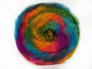 Fiber Content 95% Premium Acrylic, 5% Mohair, Rainbow, Brand Ice Yarns, Yarn Thickness 5 Bulky  Chunky, Craft, Rug, fnt2-67135