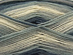 Fiber Content 75% Superwash Wool, 25% Polyamide, Brand Ice Yarns, Grey, Cream, Camel, Black, Yarn Thickness 1 SuperFine  Sock, Fingering, Baby, fnt2-67402