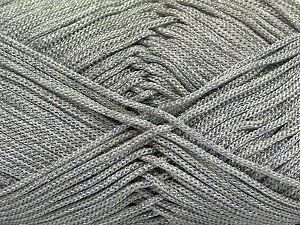 Width is 2-3 mm Fiber Content 100% Polyester, Silver, Light Grey, Brand Ice Yarns, fnt2-67487