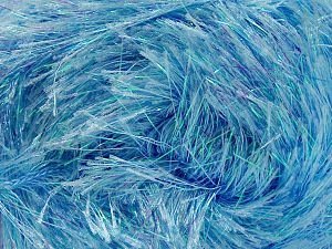 Fiber Content 75% Polyester, 25% Metallic Lurex, Brand Ice Yarns, Blue, fnt2-67539 