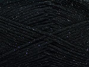 Fiber Content 88% Cotton, 12% Metallic Lurex, Brand Ice Yarns, Black, fnt2-67826