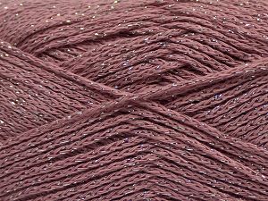Fiber Content 88% Cotton, 12% Metallic Lurex, Light Orchid, Brand Ice Yarns, fnt2-67834