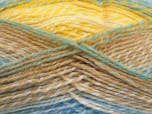Fiber Content 100% Acrylic, Yellow, White, Brand Ice Yarns, Green, Camel, Blue, fnt2-67936