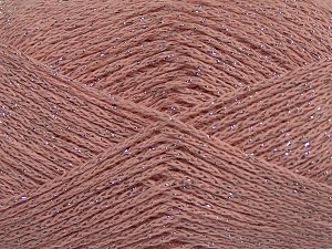 Fiber Content 88% Cotton, 12% Metallic Lurex, Powder Pink, Brand Ice Yarns, fnt2-68492
