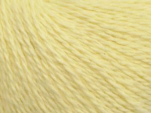 Fiber Content 40% Polyamide, 40% Angora, 20% Cashmere, Light Yellow, Brand Ice Yarns, fnt2-68757
