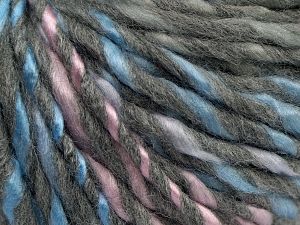 Fiber Content 85% Acrylic, 15% Wool, Light Pink, Light Grey, Light Blue, Brand Ice Yarns, fnt2-69002