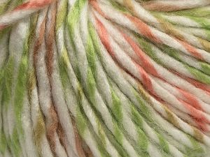 Fiber Content 85% Acrylic, 15% Wool, White, Salmon, Brand Ice Yarns, Green, Camel, fnt2-69010