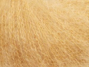 Fiber Content 47% SuperKid Mohair, 31% Superwash Extrafine Merino Wool, 22% Polyamide, Milky Brown, Brand Ice Yarns, fnt2-69136 