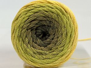 Please be advised that yarns are made of recycled cotton, and dye lot differences occur. Fiber Content 100% Cotton, Yellow, Brand Ice Yarns, Green Shades, Yarn Thickness 4 Medium  Worsted, Afghan, Aran, fnt2-70670