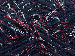 Fiber Content 35% Acrylic, 35% Polyester, 30% Wool, Turquoise, Brand Ice Yarns, Dark Navy, Burgundy, fnt2-70942