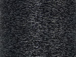 Fiber Content 100% Lurex, Brand Ice Yarns, Grey, Black, fnt2-71723 