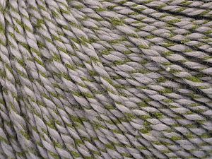 Fiber Content 68% Cotton, 32% Silk, Brand Ice Yarns, Grey, Green, fnt2-71762 