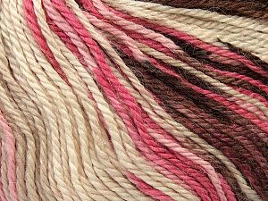 Fiber Content 40% Acrylic, 35% Wool, 25% Alpaca, Pink Shades, Brand Ice Yarns, Cream, Brown, fnt2-73060