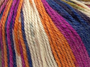 Fiber Content 40% Acrylic, 35% Wool, 25% Alpaca, Orange, Lilac, Brand Ice Yarns, Green, Blue, fnt2-73063