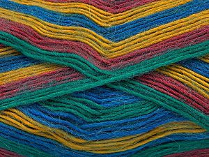 Fiber Content 40% Wool, 30% Acrylic, 30% Mohair, Brand Ice Yarns, Gold, Emerald Green, Copper, Blue, fnt2-73090
