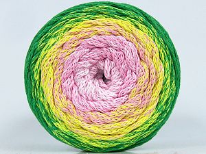 Please be advised that yarns are made of recycled cotton, and dye lot differences occur. Fiber Content 100% Cotton, Yellow, Pink, Brand Ice Yarns, Green, fnt2-73750