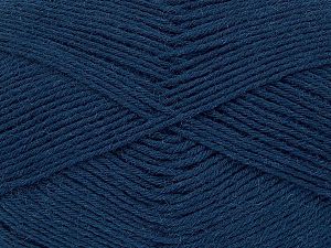 Machine Washable and Dryable Fiber Content 75% Virgin Wool, 25% Polyamide, Navy, Brand Ice Yarns, fnt2-73949 