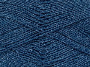 Machine Washable and Dryable Fiber Content 75% Virgin Wool, 25% Polyamide, Jeans Blue, Brand Ice Yarns, fnt2-73950 