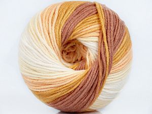 Fiber Content 50% Acrylic, 50% Cotton, Light Yellow, Light Salmon, Brand Ice Yarns, Gold, Cream, Copper, fnt2-73998 