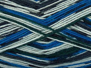 Machine Washable. Fiber Content 75% Superwash Wool, 25% Polyamide, Light Beige, Brand Ice Yarns, Grey, Green, Blue, fnt2-74028
