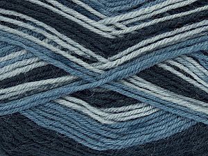Machine Washable. Fiber Content 75% Superwash Wool, 25% Polyamide, Brand Ice Yarns, Grey Shades, Black, fnt2-74046 