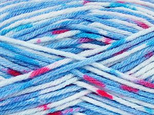 Fiber Content 100% Premium Acrylic, White, Pink, Lilac, Brand Ice Yarns, Blue, fnt2-74145