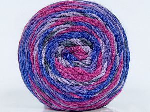 Machine Washable. Fiber Content 35% Superwash Wool, 30% Bamboo, 25% Polyamide, 10% Silk, Lilac Shades, Brand Ice Yarns, Fuchsia, Black, fnt2-74174 