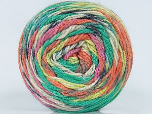 Machine Washable. Fiber Content 35% Superwash Wool, 30% Bamboo, 25% Polyamide, 10% Silk, Rainbow, Brand Ice Yarns, fnt2-74177 