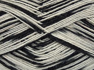 Machine Washable. Fiber Content 75% Superwash Wool, 25% Polyamide, Brand Ice Yarns, Grey Shades, Black, fnt2-75004