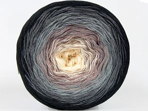 Fiber Content 50% Acrylic, 50% Cotton, Brand Ice Yarns, Grey Shades, Cream, Camel, Black, fnt2-76084