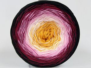 Fiber Content 50% Acrylic, 50% Cotton, White, Pink, Brand Ice Yarns, Gold, Burgundy, Black, fnt2-76088