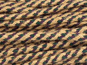 Fiber Content 70% Hemp Yarn, 30% Cotton, Purple, Natural, Brand Ice Yarns, Dark Green, fnt2-76454 