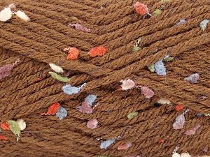 Fiber Content 65% Premium Acrylic, 5% Polyester, 20% Wool, 10% Polyamide, Brand Ice Yarns, Brown, fnt2-77061 