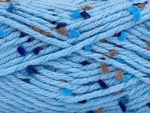 Fiber Content 65% Premium Acrylic, 5% Polyester, 20% Wool, 10% Polyamide, Brand Ice Yarns, Blue, fnt2-77064 