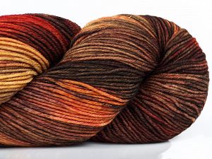 Please note that this is a hand-dyed yarn. Colors in different lots may vary because of the charateristics of the yarn. Also see the package photos for the colorway in full; as skein photos may not show all colors. Fiber Content 75% Superwash Merino Wool, 25% Polyamide, Orange Shades, Brand Ice Yarns, Copper, Brown, fnt2-77171 