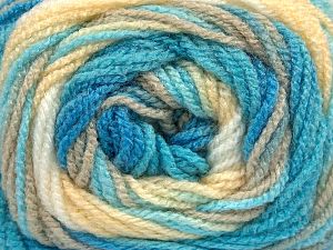 Fiber Content 100% Baby Acrylic, White, Brand Ice Yarns, Cream, Blue Shades, fnt2-77513