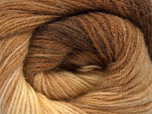 Fiber Content 60% Acrylic, 20% Angora, 20% Wool, Brand Ice Yarns, Ecru, Brown Shades, fnt2-77519