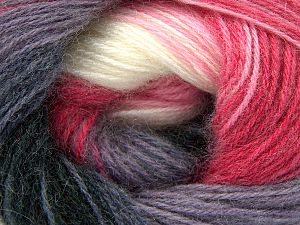 Fiber Content 60% Acrylic, 20% Angora, 20% Wool, Purple Shades, Pink, Brand Ice Yarns, Ecru, Black, fnt2-77529