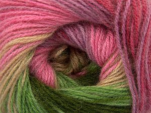 Fiber Content 60% Acrylic, 20% Angora, 20% Wool, Red, Pink, Light Lilac, Brand Ice Yarns, Green Shades, fnt2-77537
