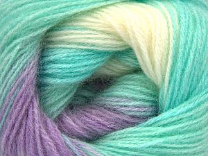 Fiber Content 60% Acrylic, 20% Angora, 20% Wool, Mint Green, Lilac, Brand Ice Yarns, Ecru, fnt2-77538