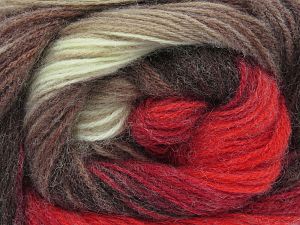 Fiber Content 60% Acrylic, 20% Wool, 20% Angora, Red, Brand Ice Yarns, Cream, Brown Shades, fnt2-77588