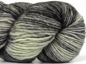 Fiber Content 100% Superwash Merino Wool, Brand Ice Yarns, Grey Shades, Black, fnt2-78145 