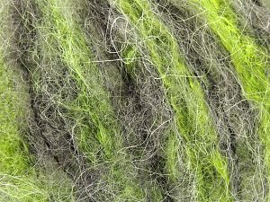 Fiber Content 41% Alpaca Superfine, 41% Kid Mohair, 2% Elastan, 16% Nylon, Brand Ice Yarns, Grey Shades, Green Shades, fnt2-78230