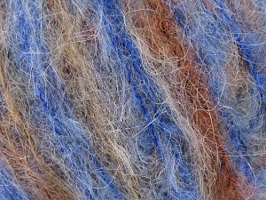 Fiber Content 41% Alpaca Superfine, 41% Kid Mohair, 2% Elastan, 16% Nylon, Saxe Blue, Orange, Brand Ice Yarns, Grey, Camel, Beige, fnt2-78234