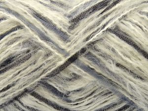 Fiber Content 9% Polyester, 50% Polyamide, 5% Wool, 36% Acrylic, Brand Ice Yarns, Grey, Cream, Black, fnt2-78321