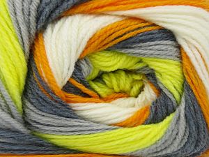 Fiber Content 100% Baby Acrylic, Yellow, White, Orange, Brand Ice Yarns, Grey Shades, fnt2-78365