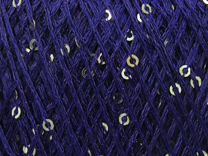 Fiber Content 97% Polyester, 3% Paillette, Navy, Brand Ice Yarns, fnt2-78416