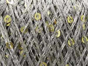 Fiber Content 97% Polyester, 3% Paillette, Brand Ice Yarns, Grey, fnt2-78419